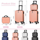 2-piece Carry On Luggage Set Hard Side Lightweight Suitcase With 4 Spinner Wheel