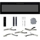 60   Electric Fireplace Insert Recessed  wall-mounted Heater Room Decor W remote