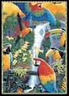 Parrots Tropical Toucan  Fabric Wall Or Quilt Top Panel 100  Cotton Springs