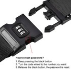 Luggage Straps Suitcase Belts With Lock Buckle 2mx5cm For Travel  Black 2pcs