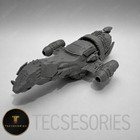 Firefly Serenity 6in Grey 3d Printed Ship Display Model Sci-fi Collectible