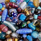 Half-pound Lampwork Glass Beads Mix Assorted Colors   Sizes  lam8090