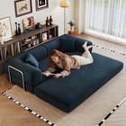 Convertible Sleeper Sofa Bed Modular Floor Couch Loveseats W pillow Back Support
