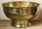 19th Century Hand Engraved Antique Indonesian Ceremonial Bokor 10 5    Brass Bowl