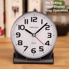 4 5  No Ticking Analog Alarm Clock silent Readable For Seniors easy To