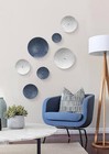 Blue Wall Decor For Home Living Room Gallery 7pcs Metal Art Accent