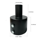 Tenon Slip Fitter Light Pole Adapter For 5 Inch Round Pole  2 3 8  Round Teno   