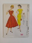 Mccall s 4486 Dress Slim Full Skirt Sewing Pattern Ladies Jr 15 35  Uc Vtg 50 s