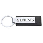 Oem New Hyundai Genesis Key Chain Black Leather   Silver With Logo 00402-22523