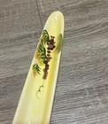16  Long Olive Relish Serving Tray Hand Painted Ceramic  Yellow W  Purple