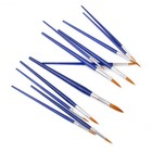 12pcs Wooden Artist Pointed Brush Set For Oil Paint Acrylic Paint  blue 
