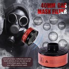 Reusable Full Face Respirator Gas Mask With 40mm Activated Carbon Filter 6800