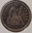 1853 Seated Liberty Love Token With Initials H  L  W 