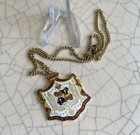 Very Rare Vintage Enamel Hawaiian Coat Of Arms Keychain Unused Htf Hawaii