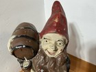 Antique Hubley    Cast Iron Gnome Doorstop Beer Barrel Keg Garden Statue
