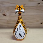 Orange Spartus Here Kitty Kitty Cat Wall Clock Non Working Vintage Mcm