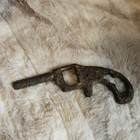 Vintage Cast Iron Toy Cap Gun Revolver Frame Solid Barrel Antique Rusted Western