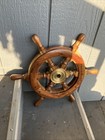 15 Inch Collectible Ship Wheel Pirate Ship Wheel With Brass Inset And Six Spokes