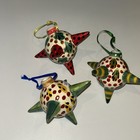 Colorful Ceramic Pi  ata Ornaments From Mexico Set Of 3 Fiery Pi  atas