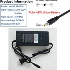 54 6v 2a Smart Charger Dc 5 5x2 5mm Plug For 48v Electric Bicycle Li-ion Battery