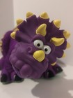 1999 Fisher Price Dino Roars Dinosaurs Triceratops Purple Plush