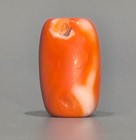 Real Nice Tibet 19th Century Old Antique Noble Buddhist Red Coral Bead Amulet