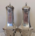 Antique Salt   Pepper Shakers Treasure Sterling Silver  443  444 Edwardian 