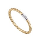 Men s Women s Silver Stainless Steel Magnetic Clasp Braided Leather Bracelet New