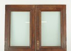 Half Lite One Panel Oak Double Doors 88 625 X 71 5 In 