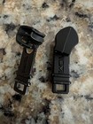 2x Genuine Tumi Medium Replacement Zipper Pulls Sliders Black Metal 9 16 X 1 75   