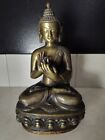 Rare Early Qing Dynasty Chinese Carved Bronze Buddha Engraved Bottom