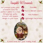Poodle Dog Oval Glass Christmas Hanging Ornaments For X-mas Tree Decorations
