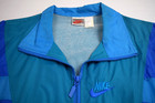 Vintage Nike Jacket Windbreaker Size L xl 80s Blue Teal Embroidered Gray Tag