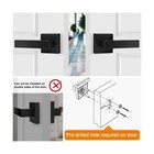 Probrico 4 Pack  Dummy Door Handles In Matte Black  Non-turning Interior Door   