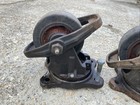 4 Antique Vintage Cast Iron Industrial Caster Cart Wheels Swivel 9 Lbs   Each