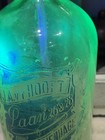 Antique Vaseline Uranium Glass Soda Water Seltzer Syphon Bottle Hooft Amsterdam
