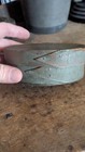 Antique Early Primitive Shaker Oval Fingerlap Pantry Box Old Blue Paint 5 