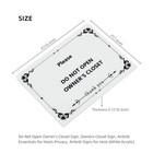 2pcs Do Not Open Owner s Closet Sign 4 X 3in - Owners Closet Sign - Hotel White