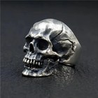 Men s Stainless Steel Gothic Skull Ring Unique Punk Retro Biker Motorcycle