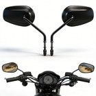 Black Rear View Mirrors Fit For Harley Davidson Touring Road King Electra Glide