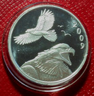2009 Bald Eagle Art Round-silvertowne Mint 1 Troy Oz 999 Fine Silver W capsule