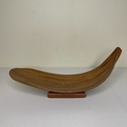 Vtg Mid Century Hand Crafted Koa Palm Leaf Wood Tray Tiki Bar Hawaiian Mcm