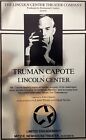 Truman Capote Vintage Original Window Card Poster 1980s Lincoln Center Theatre