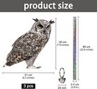 3 Pack Owl To Keep Birds Away Decoy Scare Fake Owl Reflective Hanging Repellent