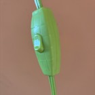 Vintage Ikea  White  Flower Wall Light With Green Cord
