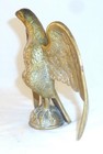 Vintage Heavy Cast Brass Eagle With Spread Wings Shaped Finial Or Topper