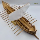 1 55 60cm Ancient Greek Bireme Warship Model Kit Static Display Collectible
