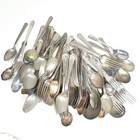 Bulk Lot Silverplate Flatware  5 5 Pounds  Mixed Variety Arts-crafts