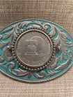 Vintage 1976 Bicentennial Silver Dollar Men   s Belt Buckle Pewter