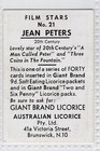 Australian  giant Brand  Licorice 1956  Film Stars Jean Peters